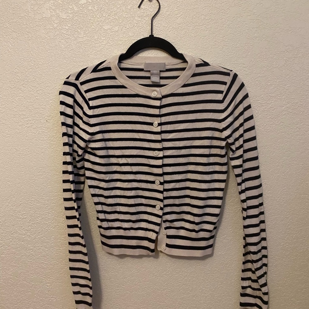 H&M striped cardigan